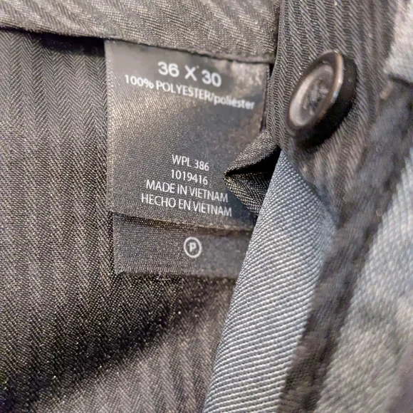 Haggar Slacks Tailored Fit Travel Performance Pants Gray Business Casual 36x30 - Picture 10 of 11